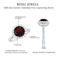 Certified 2.3 Carat Real Garnet Engagement Ring with Diamond Halo