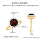 Certified 2.3 Carat Real Garnet Engagement Ring with Diamond Halo