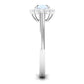0.3 Carat Moonstone and Diamond Floating Halo Engagement Ring