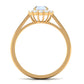 0.3 Carat Moonstone and Diamond Floating Halo Engagement Ring