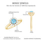 Anillo de compromiso de aguamarina y diamantes de 0,8 quilates con halo flotante