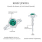 Lab Created Emerald Vintage Style Engagement Ring With Diamonds