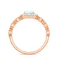Vintage Looking Ethiopian Opal Engagement Ring with Real Diamond Halo
