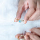 Anillo de compromiso de diseño con aguamarina de 0,8 quilates y diamantes