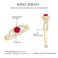 Criss Cross Shank Created Ruby and Diamond Halo Engagement Ring