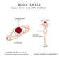 Genuine Ruby Engagement Ring with Diamond Criss Cross Shank