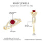 Genuine Ruby Engagement Ring with Diamond Criss Cross Shank