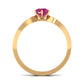 0.4 Carat Pink Tourmaline Engagement Ring with Diamond Side Stones