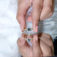 1 Carat Princess Cut London Blue Topaz Engagement Ring with Diamond Split Shank