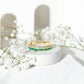 Natural Emerald and Diamond Half Eternity Wedding Band