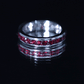 Round Created Ruby Full Eternity Ring in Channel Setting