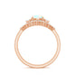 0.8 Carat Natural Ethiopian Rainbow Opal Diamond Wedding Bridal Ring Set of 3