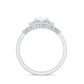 0.8 Carat Natural Ethiopian Rainbow Opal Diamond Wedding Bridal Ring Set of 3