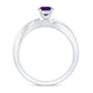 Real Amethyst Engagement Ring with Diamond Infinity Shank