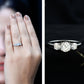 Certified Moissanite Three Stone Engagement Ring For Her