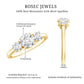 Certified Moissanite Three Stone Engagement Ring For Her
