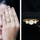 Certified Moissanite Three Stone Engagement Ring For Her