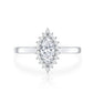 Certified Brilliant Cut Moissanite Marquise Engagement Ring