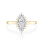 Certified Brilliant Cut Moissanite Marquise Engagement Ring