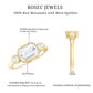 1.8 Carat Emerald Cut Moissanite 3 Stone Engagement Ring in East West Style