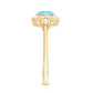 Classic Aquamarine Engagement Ring with Diamond Halo