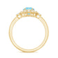 Classic Aquamarine Engagement Ring with Diamond Halo