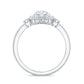 Round Cut Moissanite Halo Engagement Ring with Certificate