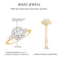 Round Cut Moissanite Halo Engagement Ring with Certificate