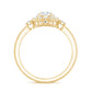 Round Cut Moissanite Halo Engagement Ring with Certificate