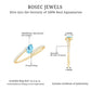 Anillo de promesa de aguamarina auténtica y diamantes con montura tipo bypass