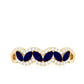Certified Marquise Cut Blue Sapphire and Diamond Wedding Anniversary Band Ring