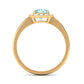 0.8 Carat Aquamarine Engagement Ring with Diamond Floating Halo