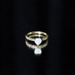 0.75 Carat Heart Shape Ethiopian Opal and Diamond Engagement Ring
