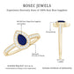 Genuine 0.5 Carat Blue Sapphire and Diamond Pear Halo Engagement Ring