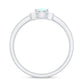 Natural 0.7 Carat Opalescent Teardrop Engagement Ring with Diamond Halo
