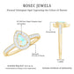 Natural 0.7 Carat Opalescent Teardrop Engagement Ring with Diamond Halo