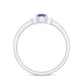 Natural Pear Cut Tanzanite Teardrop Engagement Ring with Diamond Halo