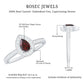 Classic Garnet Pear Shaped Engagement Ring with Diamond Halo