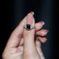 Anillo de compromiso de ónix negro con corte esmeralda de 1,8 quilates con diamantes, certificado