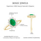 Natural 0.7 Carat Emerald Oval Engagement Ring with Diamond Halo