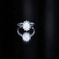 Princess Diana Inspired Moonstone Engagement Ring Diamond Halo