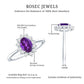 1 Carat Princess Diana Inspired Amethyst Engagement Ring Diamond Halo