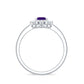 1 Carat Princess Diana Inspired Amethyst Engagement Ring Diamond Halo