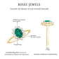 Lab Created Emerald Princess Diana Inspired Engagement Ring with Diamond