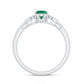 Natural Emerald and Diamond Engagement Ring for Her