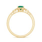 Natural Emerald and Diamond Engagement Ring for Her