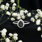 Certified 0.85 Carat Lab Grown Black Diamond Teardrop Engagement Ring with White Diamond Halo