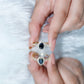 Certified 0.85 Carat Lab Grown Black Diamond Teardrop Engagement Ring with White Diamond Halo
