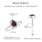 Natural 0.8 Carat Garnet Teardrop Engagement Ring with Diamond Halo