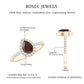 Natural 0.8 Carat Garnet Teardrop Engagement Ring with Diamond Halo